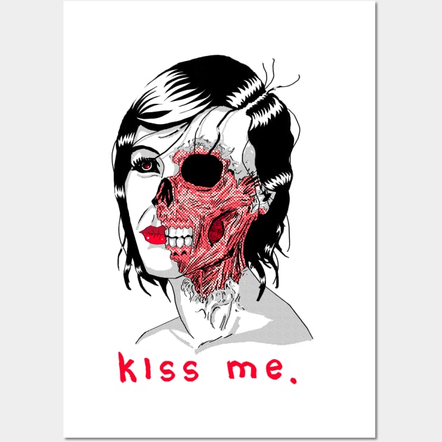 The Kissing Skull Wall Art by Archonyto